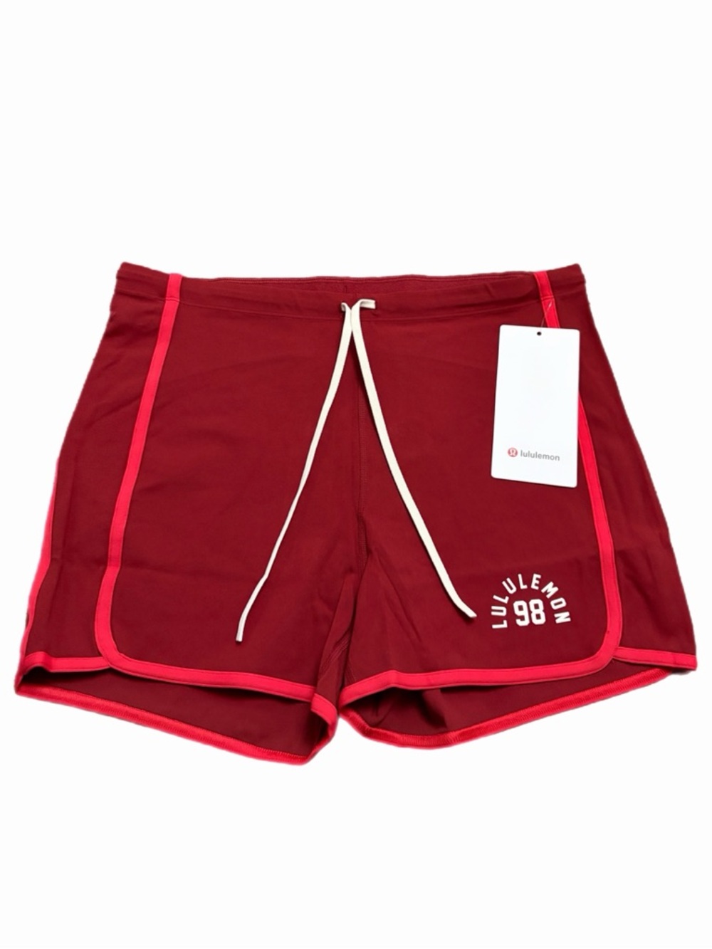 NWT Lululemon Nulu Sporty Trim High-Rise Short *3” (Oxblood/Lululemon Red) 12